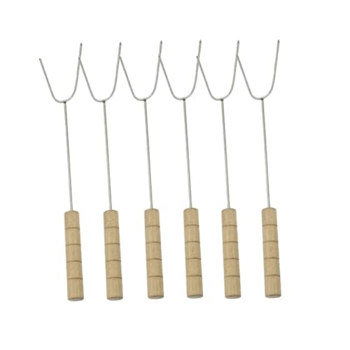 ROMISBABA 6 Stück Grillgabeln mit Holzgriff Teiliges Set Rostfrei und Langlebig für Bbq Camping und Grillen Sicher und Praktisch Anwendung ROMISBABA 6 Stück Grillgabeln mit Holzgriff Teiliges Set Rostfrei und Langlebig für Bbq Camping und Grillen Sicher und Praktisch Anwendung von ROMISBABA