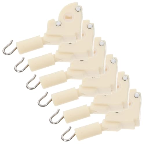 ROMISBABA 6 Stück Jalousie Ersatzteile Wandhalterung Einfache Installation Stabiler Horizontal Jalousie Bedienstab Ersatz Beige für Fensterjalousien von ROMISBABA