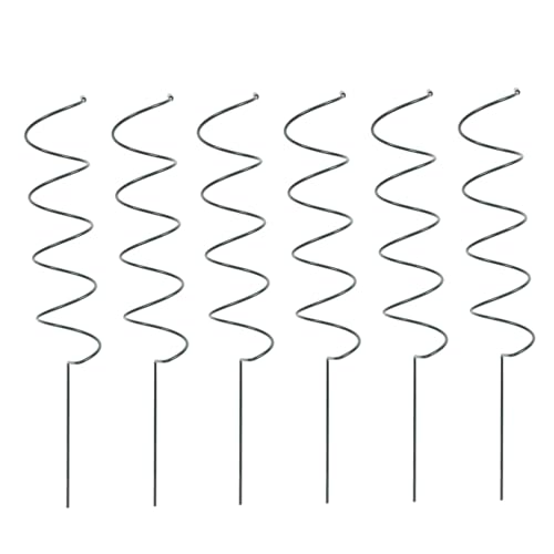 ROMISBABA 6 Stück Spiral Pflanzenstütze aus Robustem Eisen mit Windfester Spiralform Langlebigem Stützrahmen für Kletterpflanzen und Rankgewächse im Garten und Blumentopf von ROMISBABA