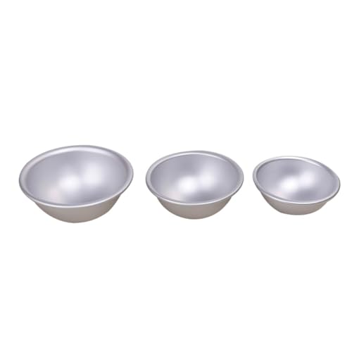 ROMISBABA 6 Stück Teiliges Aluminiumlegierung Badebombenformen Halbkugel in DIY Badesalzform für Selbstgemachte Seifen Gießen Backform für Küche und Haushalt von ROMISBABA
