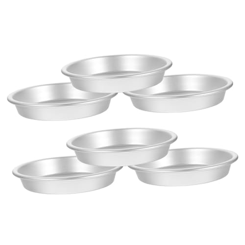 ROMISBABA 6 Stück Teiliges Aluminiumlegierung Kuchenform Langlebige Mini Backformen für Pudding Muffins Desserts Hitzebeständig für Kuchen Gebäck Backzubehör von ROMISBABA