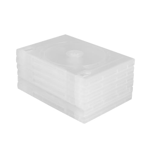 ROMISBABA 6 Stück Teiliges CD Aufbewahrungsbox Transparent mit Einleger für Einfache Beschriftung Doppel Disc Design Portable Media Video Storage Case für Zuhause und Unterwegs von ROMISBABA