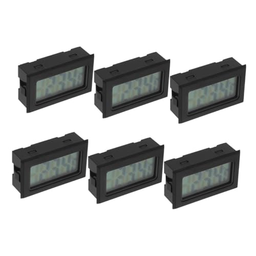 ROMISBABA 6 Stück Teiliges Digitales Thermometer mit Klarem Lcd-display Handlich und Platzsparend für Innen Außenbereiche Geeignet für Zuhause Büro Garage und Gewächshaus Präzise von ROMISBABA