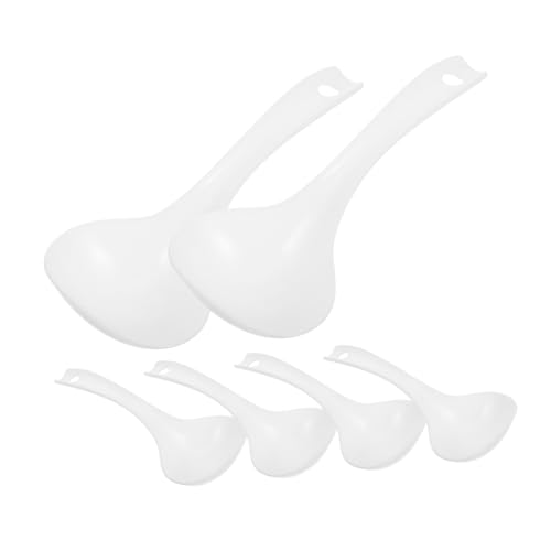 ROMISBABA 6 Stück Teiliges Edelstahl Servierlöffel mit Ergonomischem Griff Bruchsicher Fein Verarbeitet Glatte Oberfläche für Suppen Brei und Küchenbedarf von ROMISBABA