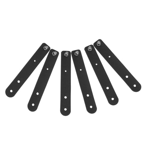 ROMISBABA 6 Stück Teiliges Leder Kabelbinder Verstellbar Kabel Organizer für Daten und Ladekabel Schwarz Kabelhalter für Kabelaufwicklung und Kabelmanagement Am Schreibtisch von ROMISBABA