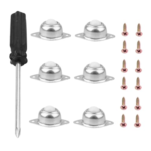 ROMISBABA 6 Stück Teiliges Nylon kugelrollen Möbelrollen mit Schrauben und Schraubendreher Leise Drehbare Bürostuhl Sessellaufrollen Stabile Ersatzräder für Parkett und Möbel ROMISBABA 6 Stück Teiliges Nylon kugelrollen Möbelrollen mit Schrauben und Schraubendreher Leise Drehbare Bürostuhl Sessellaufrollen Stabile Ersatzräder für Parkett und Möbel von ROMISBABA