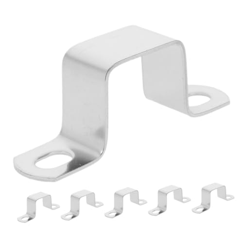 ROMISBABA 6 Stück Teiliges U förmige Rohrklemmen aus Edelstahl Widerstandsfähige Quadratische Rohrhalterungen Sichere Montageclips für Innen Außenbereich Temperaturbeständig Stabiler von ROMISBABA