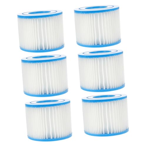 ROMISBABA 6 Stück Teiliges Vi Poolfilter Ersatzset für Swimmingpool Spa Filterpumpe Langlebige Filterkartuschen aus Pet und Vliesmaterial Kompatibel mit Bestway Pools Sorgt für Sauberes von ROMISBABA