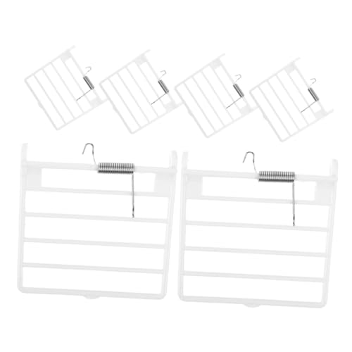 ROMISBABA 6 Stück Teiliges Vogelkäfig Türset mit Federtür aus Langlebigem Abs Passend Einfache Ausbruchsicherer Schutz für Verschiedene Vogelarten von ROMISBABA