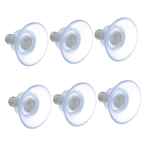 ROMISBABA 6 Stück Transparente PVC Saugnäpfe mit Schrauben Kollisionssicher Rutschfest Vielseitig Einsetzbar für Glasmöbel Fenster Küche und Dekoration Einfache Montage von ROMISBABA