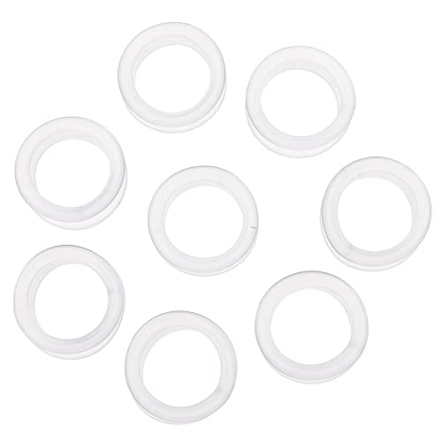 ROMISBABA 8 Stück Schere Silikonring Haustierschere Haarschere Ringe für Friseurscheren Finger Größe zwiebelschneider astschere geschmeidiger Scherenring Scherenschutzringe Kieselgel Weiß von ROMISBABA