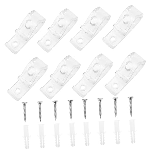 ROMISBABA 8 Stück Teiliges Fensterrollo Befestigungshaken für Jalousien Vorhangzubehör Transparent Leichter Vorhangclip zur Befestigung und Positionierung von Lamellenjalousien von ROMISBABA