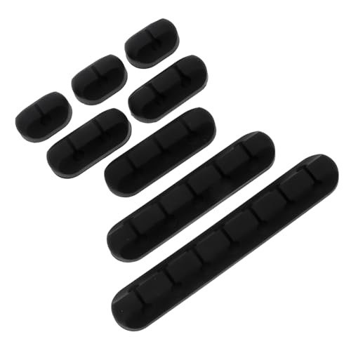 ROMISBABA 8 Stück Teiliges Silikon Kabelhalter Selbstklebend Kabelmanagement Clips für Schreibtisch Kabelorganisation Kabelschellen Zugentlastung Kabelkanal Zubehör von ROMISBABA