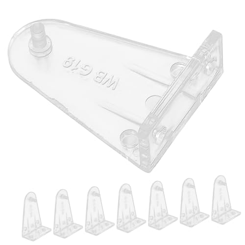 ROMISBABA 8 Stück Teiliges Transparente Halterungen aus Kunststoff für Türjalousien Halter für Untere Schiene mit Schrauben Klare Acrylklemmen zur Sicheren Befestigung von von ROMISBABA