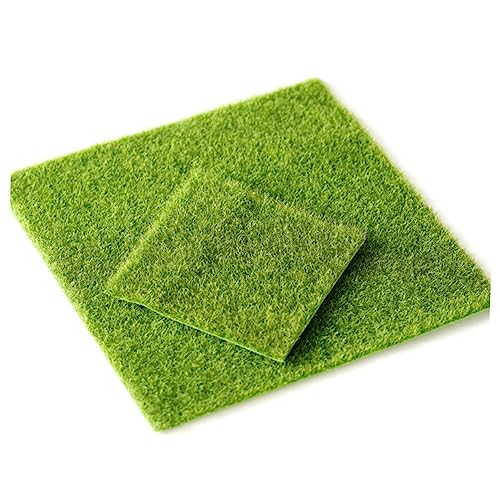 ROMISBABA 8Stücke Realistische Moos Kunstgras Ornament für Gartenlandschaft Landschaftsdekoration Grün für Feengärten und Modellbau von ROMISBABA