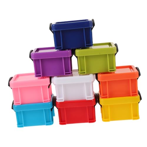 ROMISBABA 9 Stück Teiliges Mini Aufbewahrungsbox mit Farbigem Kunststoff Stapelbar Mini Kunststoffboxen mit Sicherem Clipverschluss für Schmuck Kosmetik und Kleine Accessoires ROMISBABA 9 Stück Teiliges Mini Aufbewahrungsbox mit Farbigem Kunststoff Stapelbar Mini Kunststoffboxen mit Sicherem Clipverschluss für Schmuck Kosmetik und Kleine Accessoires von ROMISBABA