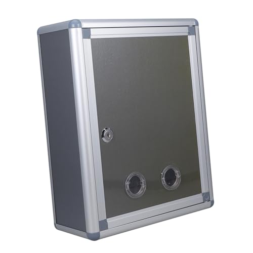 ROMISBABA Abschließbare Wandbriefkasten Vorschlagsbox mit Großem Fassungsvermögen Sichere Briefkastenbox für Briefe und Meinungen Praktische Wandmontage Diebstahlschutz durch Schloss ROMISBABA Abschließbare Wandbriefkasten Vorschlagsbox mit Großem Fassungsvermögen Sichere Briefkastenbox für Briefe und Meinungen Praktische Wandmontage Diebstahlschutz durch Schloss von ROMISBABA