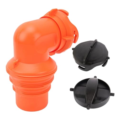 ROMISBABA Abwasserrohr Winkeladapter für Wohnmobile PVC Abwasseranschluss mit Drehbarem Ellbogen Dichtes Rv Abwasserschlauch Verbindungselement Werkzeugefreie Installation Langlebig und von ROMISBABA