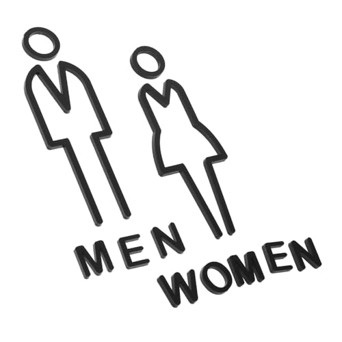 ROMISBABA Acryl Wc schild Selbstklebend Männer Frauen Toilettenschild Gender Hinweis Badezimmer Türschild Modernes Design Mit Männer Frauenschild für Geschäftsbeschilderung von ROMISBABA