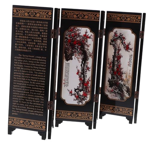 ROMISBABA Bildschirmschmuck chinesischer Stil Mini -Faltbildschirm Desktop Paravent-Ornament Chinesische Trenner für Räume Bildschirm-Raumteiler chinesischer Panel-Bildschirm hölzern Schwarz ROMISBABA Bildschirmschmuck chinesischer Stil Mini -Faltbildschirm Desktop Paravent-Ornament Chinesische Trenner für Räume Bildschirm-Raumteiler chinesischer Panel-Bildschirm hölzern Schwarz von ROMISBABA