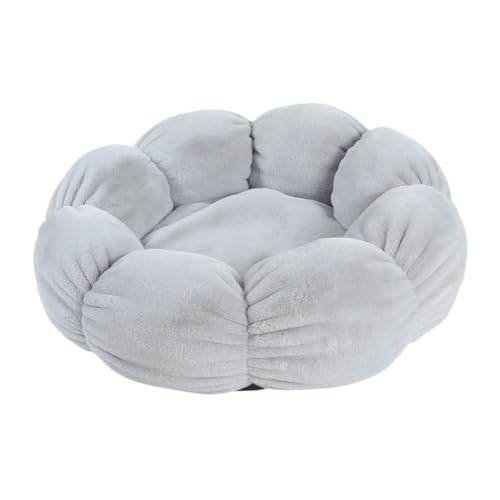ROMISBABA Blumenförmiges Katzenbett Flauschiges Warmes Haustiernest für Kleine Hunde und Katzen Rundes Beruhigendes Hundebett für Tiefen Schlaf und Schutz vor Kälte von ROMISBABA