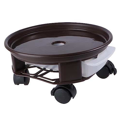 ROMISBABA Blumentopfständer mit Drehbaren Rädern Dicke Runde Blumenuntersetzer Basis Mobiler Pflanztopfroller mit Stark Belastbarem Kunststoff Leicht zu Reinigen Bodenschonend Braun ROMISBABA Blumentopfständer mit Drehbaren Rädern Dicke Runde Blumenuntersetzer Basis Mobiler Pflanztopfroller mit Stark Belastbarem Kunststoff Leicht zu Reinigen Bodenschonend Braun von ROMISBABA
