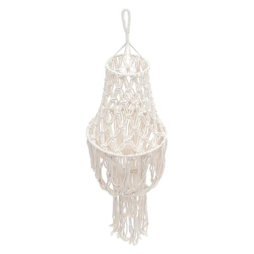 ROMISBABA Boho Makramee Lampenschirm Hängend Baumwolle Gewebt Quasten Handgefertigt Leicht Schlafzimmer Wohnzimmer Deckenleuchte Dekoration ROMISBABA Boho Makramee Lampenschirm Hängend Baumwolle Gewebt Quasten Handgefertigt Leicht Schlafzimmer Wohnzimmer Deckenleuchte Dekoration von ROMISBABA
