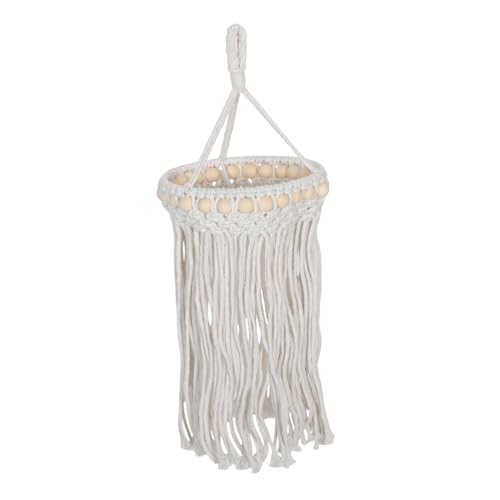 ROMISBABA Boho Makramee Lampenschirm Handgewebt mit Quasten Fransen Deckenlampe für Wohnzimmer Schlafzimmer Nordic Minimalistisches Design Handgefertigter Lampenschirm für Pendelleuchte ROMISBABA Boho Makramee Lampenschirm Handgewebt mit Quasten Fransen Deckenlampe für Wohnzimmer Schlafzimmer Nordic Minimalistisches Design Handgefertigter Lampenschirm für Pendelleuchte von ROMISBABA