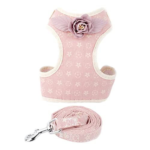 ROMISBABA Brustgurt Für Haustiere Geschirr Welpe Hund Haustierkabelbaum Weste Haustierbedarf Rosa von ROMISBABA