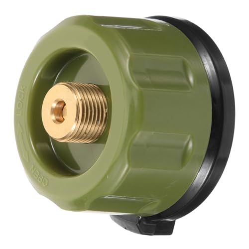 ROMISBABA Camping gasflaschen Adapter aus Verschleißfestem Messing Tragbarer Kleiner Gaskocher converter für Outdoor Camping Barbecue Picknick Stabile Verbindung Installieren Grün von ROMISBABA