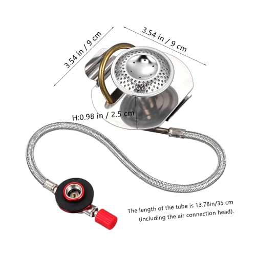 ROMISBABA Campingkocher Anschlussadapter aus Edelstahl Hitzebeständig und Rostfrei Leichter Tragbarer Gaskocher Ersatz für Outdoor Camping Grill und Picknick Geeignet von ROMISBABA