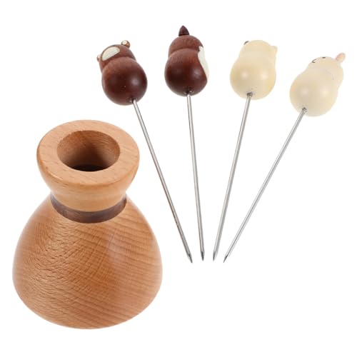 ROMISBABA Cartoon Design Obstgabeln aus Halter Chinesischer Stil Food Tasting Forks für Desserts Salate Cocktails bei Familienfeiern und Partys von ROMISBABA