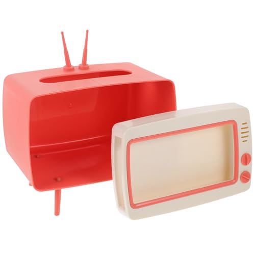 ROMISBABA Cartoon Tv Form Taschentücherbox mit Offenem Deckel Praktische Tisch Tissue Box Halterung für Wohnzimmer Schreibtisch und Cabinet Langlebig und Dekorativ von ROMISBABA