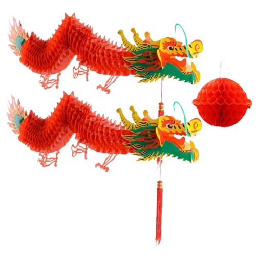 ROMISBABA Chinesische Neujahrsdekoration Teiliges Roter Papierdrache Frühling Festival Hängende Deko Drachen mit Drachenperle Traditionelle Fenster und Raumgestaltung ROMISBABA Chinesische Neujahrsdekoration Teiliges Roter Papierdrache Frühling Festival Hängende Deko Drachen mit Drachenperle Traditionelle Fenster und Raumgestaltung von ROMISBABA