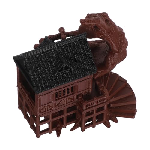 ROMISBABA Chinesisches Miniaturhaus Figurine Micro Landscape Ornament Kreatives Altes Modell für Bonsai Aquarium Terrarium Dekoration Wohnzimmer Büro von ROMISBABA