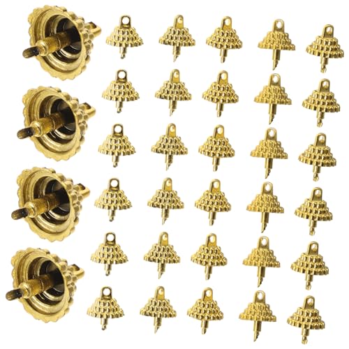 ROMISBABA DIY Weihnachtskugel Kappen Gold Kugelkappen mit Stabile Wiederverwendbare Ball Pendants Caps für Christbaumschmuck und Bastelbedarf Abriebfest und Geruchsfrei ROMISBABA DIY Weihnachtskugel Kappen Gold Kugelkappen mit Stabile Wiederverwendbare Ball Pendants Caps für Christbaumschmuck und Bastelbedarf Abriebfest und Geruchsfrei von ROMISBABA