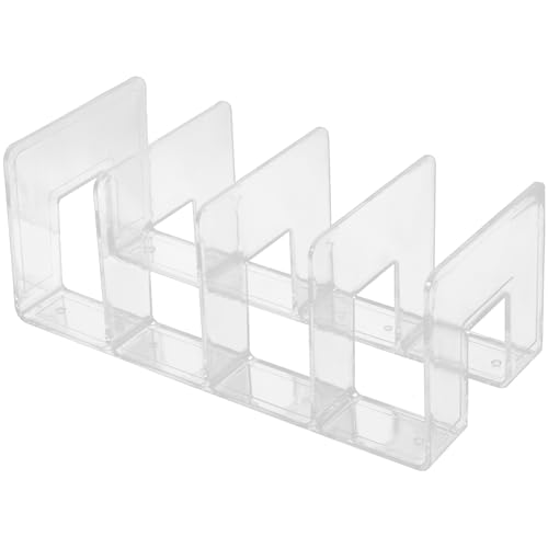 ROMISBABA Desktop Bücherregal Mit Fächern Transparentes Und Buch-Organizer Für Büro Und Zuhause Praktischen Aufbewahrung Von Dokumenten Und Büchern von ROMISBABA