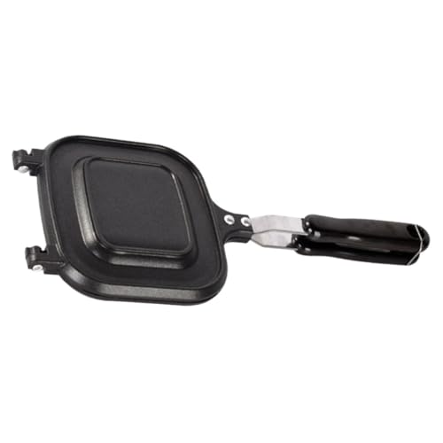 ROMISBABA Doppelseitige Sandwich Pfanne Antihaftbeschichtet Frühstücksgrill Bratpfanne Multifunktional Für Gas Holzkohleherde Geeignet Schnelle Reinigung Langlebig von ROMISBABA