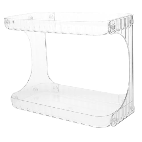 ROMISBABA Doppelstöckiges Badezimmer Regal Pet Organizer für Kosmetik und Lotion Vielseitig Einsetzbar als Badezimmer Küchen Schminktisch Ablage Robuster und Platzsparender von ROMISBABA