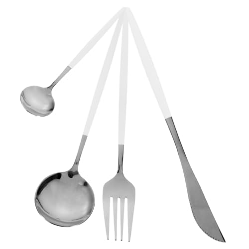 ROMISBABA Edelstahl Besteck Set für Personen Teiliges Wiederverwendbares Besteck mit Gabel Messer Löffel Spülmaschinenfest Glatte Oberfläche für Zuhause Restaurant Party und Picknick ROMISBABA Edelstahl Besteck Set für Personen Teiliges Wiederverwendbares Besteck mit Gabel Messer Löffel Spülmaschinenfest Glatte Oberfläche für Zuhause Restaurant Party und Picknick von ROMISBABA