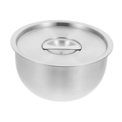 ROMISBABA Edelstahl Dampf schüssel mit Deckel Hitzebeständig Vielseitig für Suppe Eierspeisen und Babynahrung Spülmaschinengeeignet Langlebig und Sicher für Mikrowelle und Kühlschrank von ROMISBABA