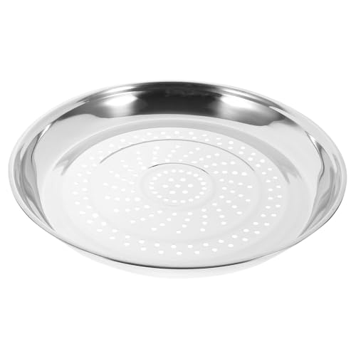 ROMISBABA Edelstahl Dampfgarer Einsatz für Wok mit Löchern Rostfreier Steamer Rack Dämpfeinsatz Rostfreier Dampfgarer Topfeinsatz für Gemüse Fisch und Eier zum Nährstoffschonenden Kochen von ROMISBABA