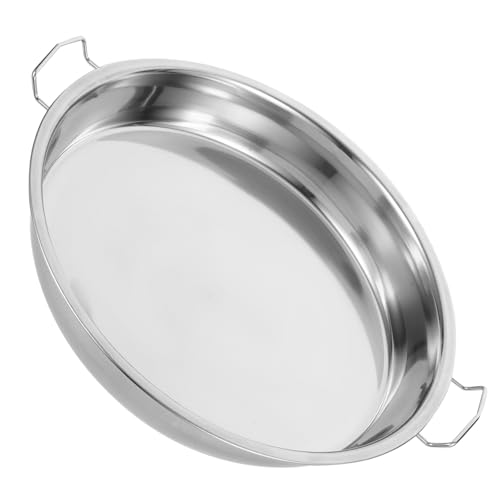 ROMISBABA Edelstahl Dampfplatte mit Griffen und Magnet Dünne Steaming Plate für Hausgemachte Kalte Nudeln Langlebiges Leicht zu Reinigendes Food Plate Geeignet für Dämpfen und Servieren von ROMISBABA
