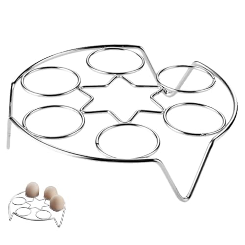 ROMISBABA Edelstahl Eier Dampfgarer Regal Multifunktionales Dampfgestell für Eier Gemüse Fisch Hitzebeständig und Wiederverwendbar Küchenzubehör für Schonendes Kochen von ROMISBABA