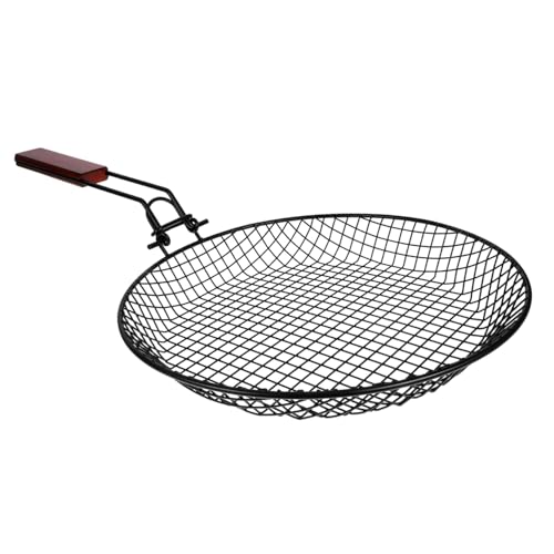 ROMISBABA Edelstahl Faltbarer Grillkorb Großer Grillkorb mit Griff Multifunktional Grill und Bratkorb aus Carbon Stahl für Gemüse Fleisch Outdoor Camping von ROMISBABA