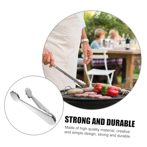 ROMISBABA Edelstahl Food Clip Grillzange Widerstandsfähig Rostfrei Vielseitig für Steak Bbq Fisch Dessert Geeignet Einfache Handhabung Langlebig Hygienisch von ROMISBABA