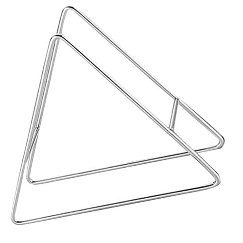 ROMISBABA Edelstahl Geschirrständer Dreieckform Robuster Becher und Tellerhalter Platzsparender Küchenorganizer Langlebiger und Pflegeleichter Untersetzer Halter für Tisch und Schrank von ROMISBABA