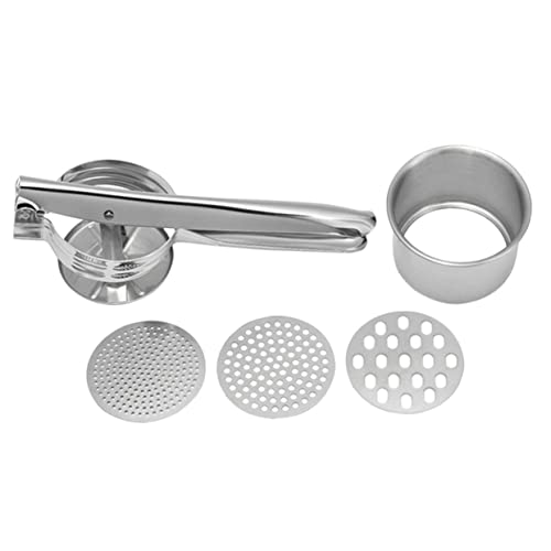 ROMISBABA Edelstahl Kartoffelstampfer mit Langem Griff Robuster Metallpresse Feines Sieb für Schnelles und Feines Kartoffelpüree Multifunktionaler Gemüsestampfer für Haushalt und ROMISBABA Edelstahl Kartoffelstampfer mit Langem Griff Robuster Metallpresse Feines Sieb für Schnelles und Feines Kartoffelpüree Multifunktionaler Gemüsestampfer für Haushalt und von ROMISBABA