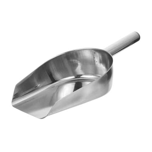 ROMISBABA Edelstahl Mehrzweck Schaufel Küchenlöffel Ergonomisch Robust für Eiswürfel Mehl Getreide und Pommes Vielseitig Einsetzbar Langlebig Praktisch von ROMISBABA