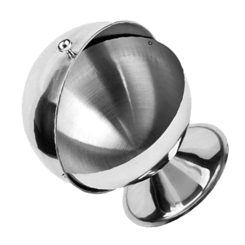 ROMISBABA Edelstahl Mini Mülleimer mit Deckel Kreatives Design Wiederverwendbar Tischabfalleimer für Wohnzimmer Schlafzimmer Küche Büro Kompakter Abfallbehälter Leicht zu Reinigen von ROMISBABA